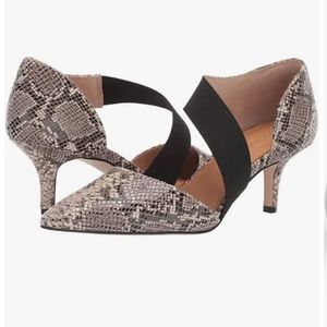 Corso Como Denice Pump Snake Tan & Black Heel - Size 7